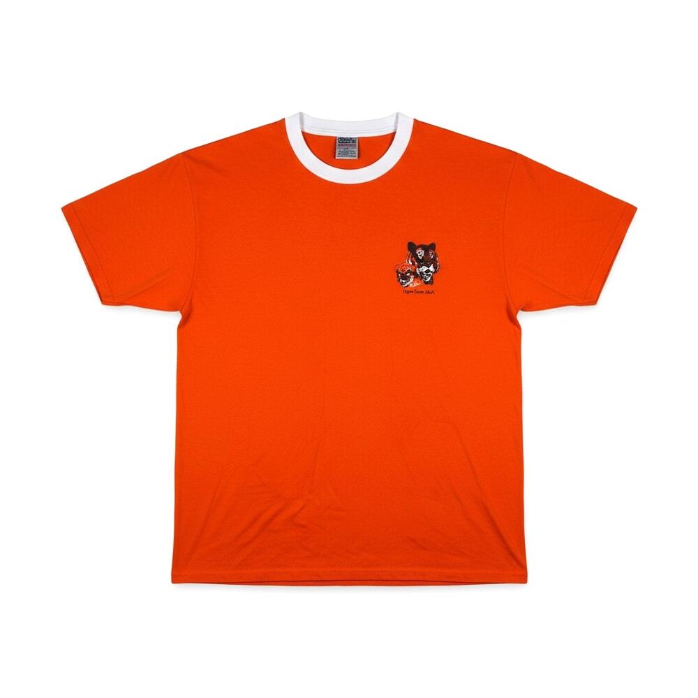Vintage Boy Scouts of America BSA Tiger Cubs Program Ringer Shirt Orange XXL USA